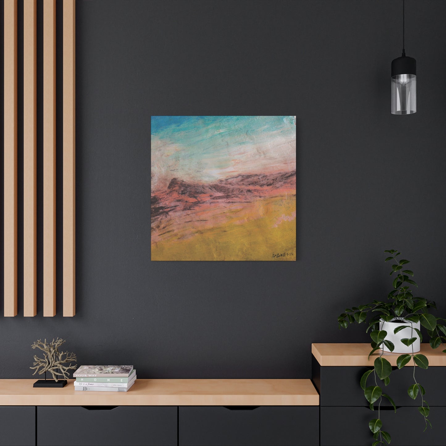 "Sunset on the Ridge" - Stretched Canvas Wall Decor