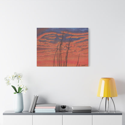 "Great Fire in the Sky" - Stretched Canvas Wall Decor