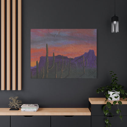 "Violet Peaks" - Stretched Matte Wall Decor