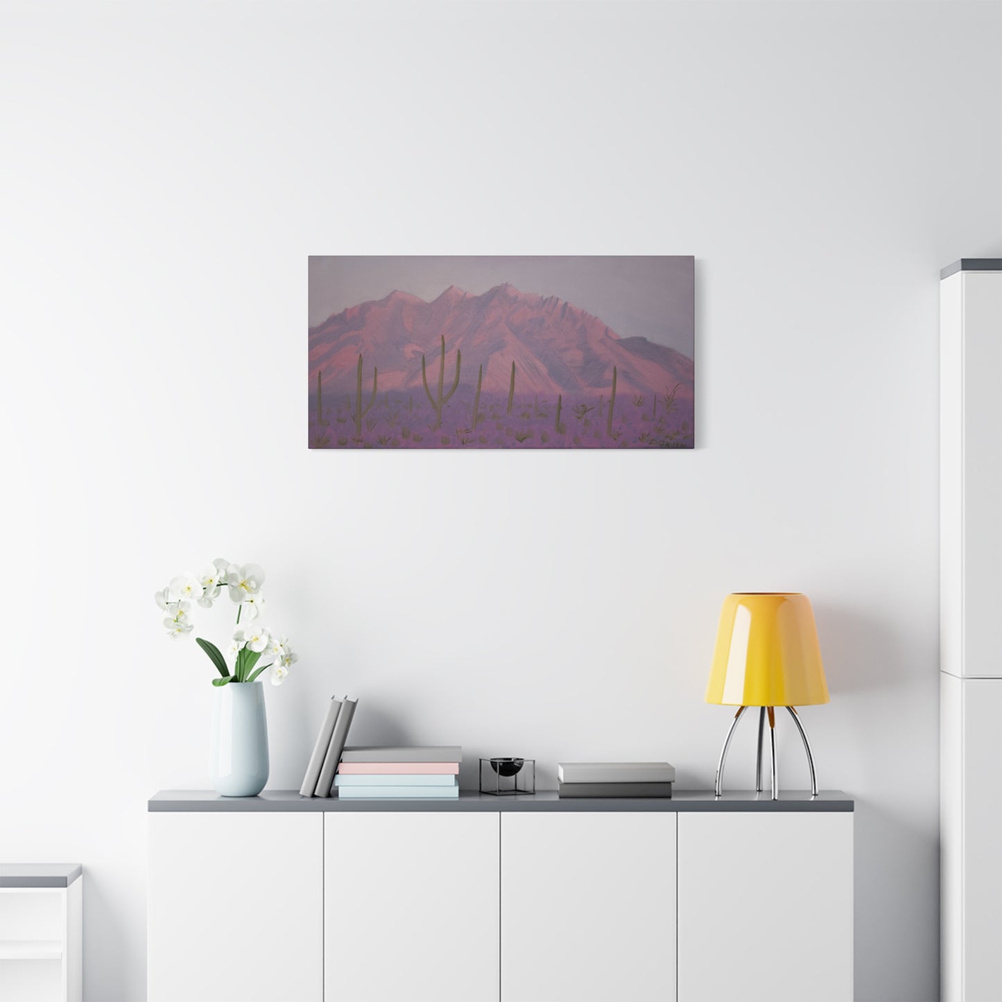"Montañas de lavanda" - Stretched Canvas Wall Decor