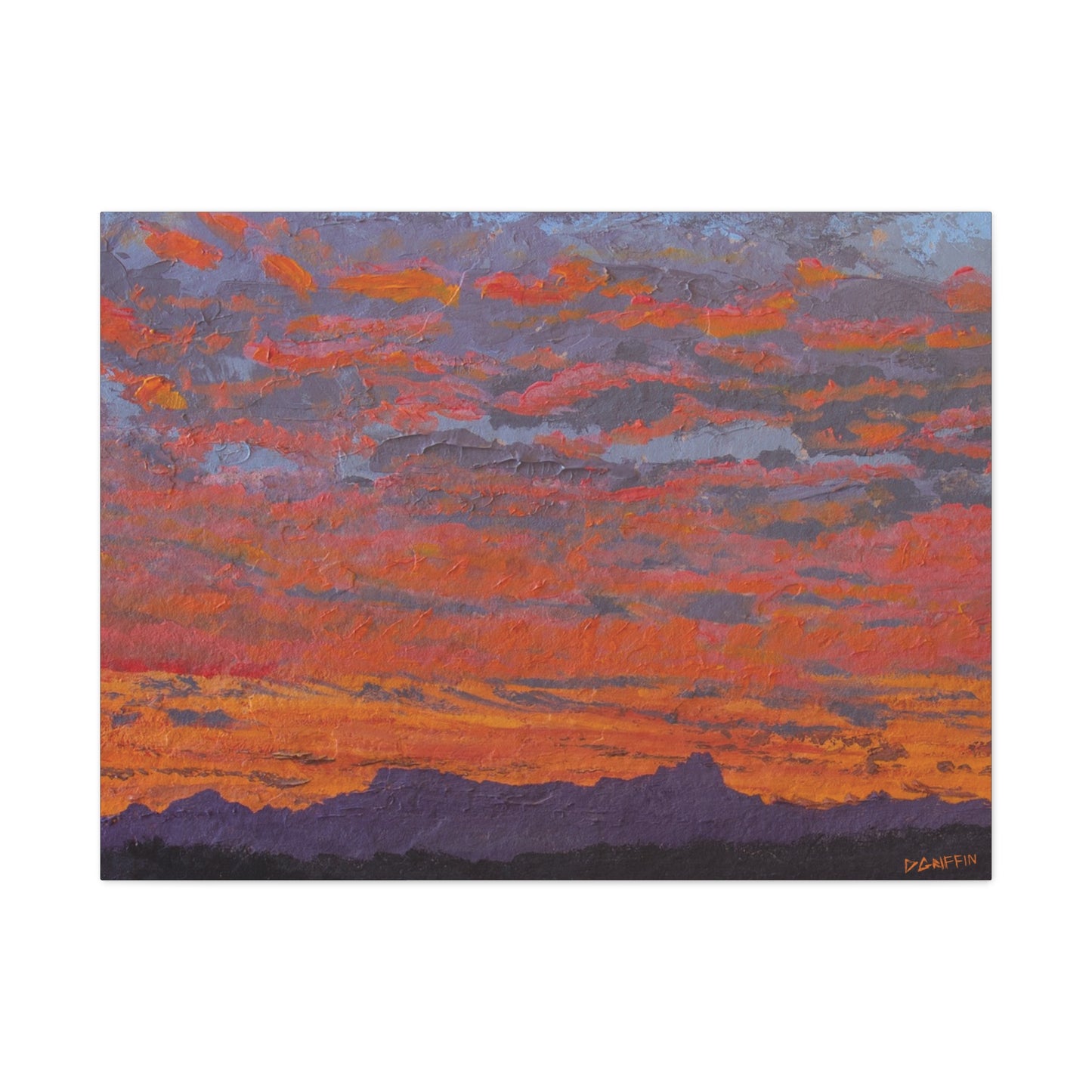 "Sky in Flames" - Stretched Canvas Wall Decor