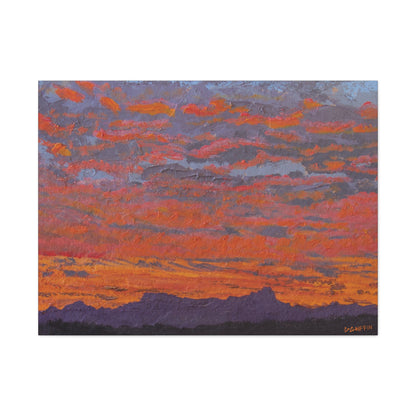 "Sky in Flames" - Stretched Canvas Wall Decor