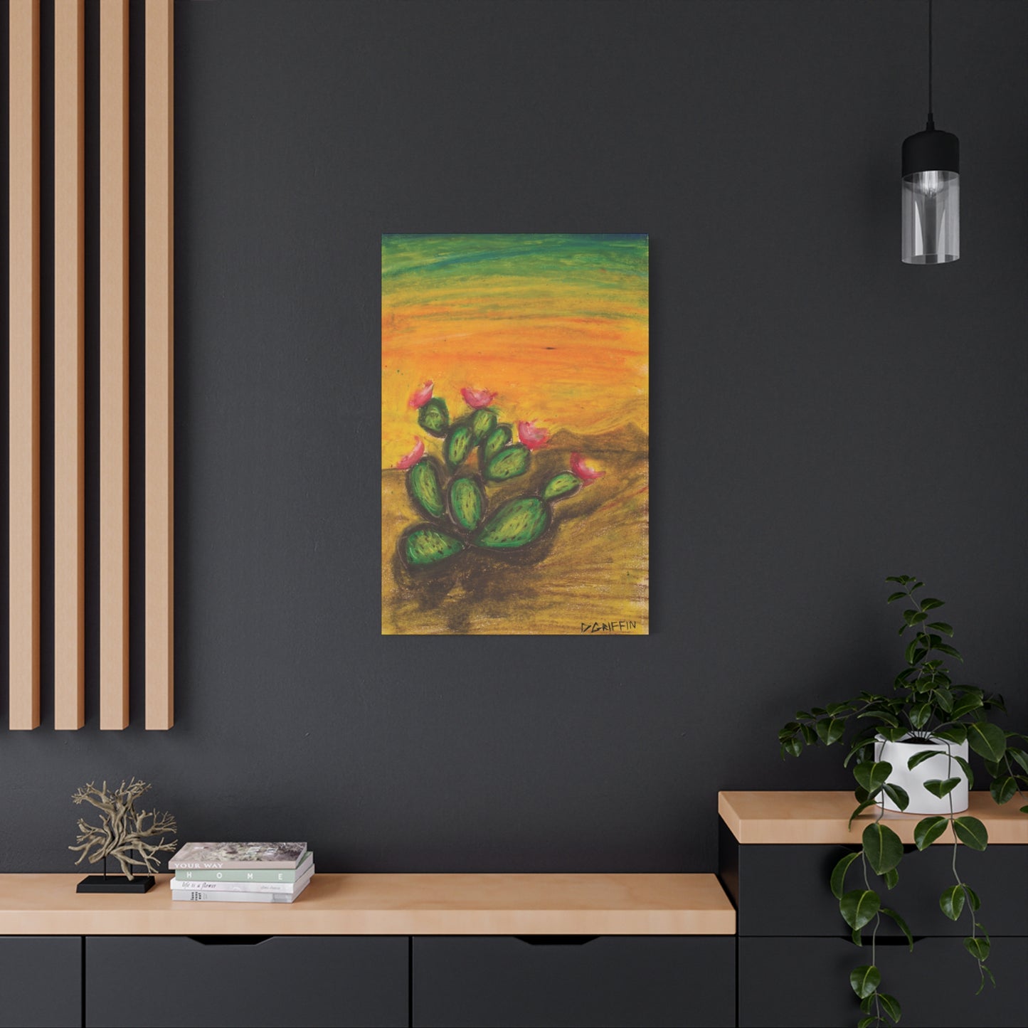 "Prickly Radiance"- Stretched Canvas Wall Decor