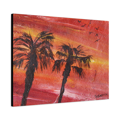 "Tropical Glow"- Stretched Matte Wall Decor