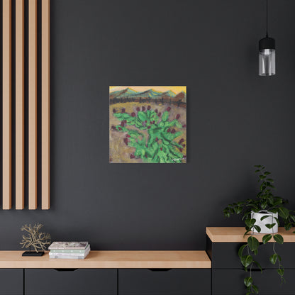 "Fruiting Nopal" - Stretched Canvas Wall Decor