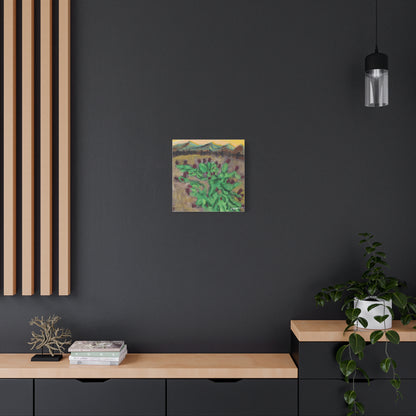 "Fruiting Nopal" - Stretched Canvas Wall Decor