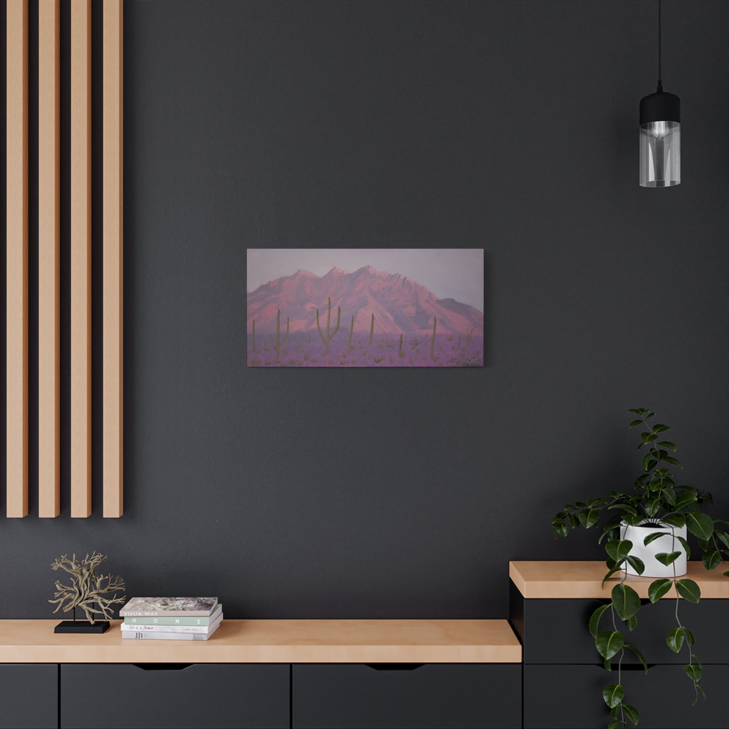 "Montañas de lavanda" - Stretched Canvas Wall Decor