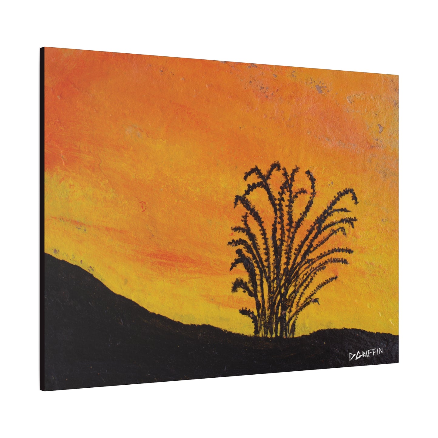 "Lone Ocotillo" - Stretched Canvas Wall Decor