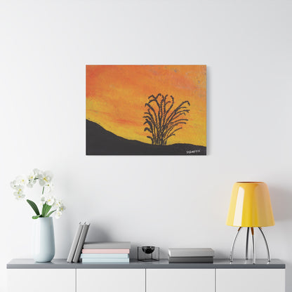 "Lone Ocotillo" - Stretched Canvas Wall Decor