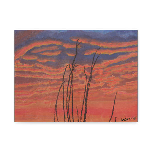 "Great Fire in the Sky" - Stretched Canvas Wall Decor