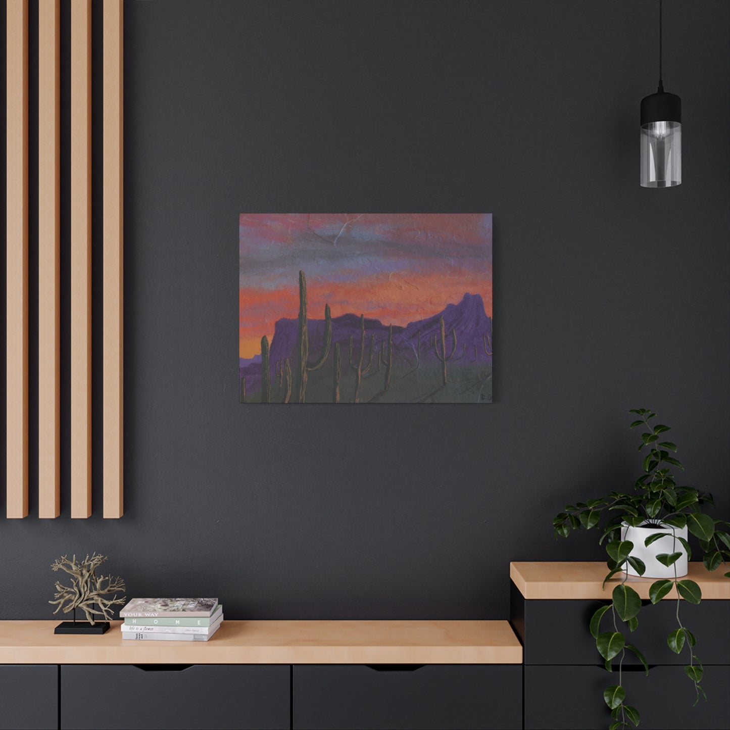 "Violet Peaks" - Stretched Matte Wall Decor