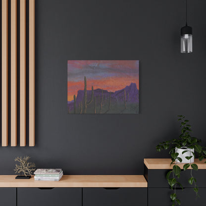 "Violet Peaks" - Stretched Matte Wall Decor