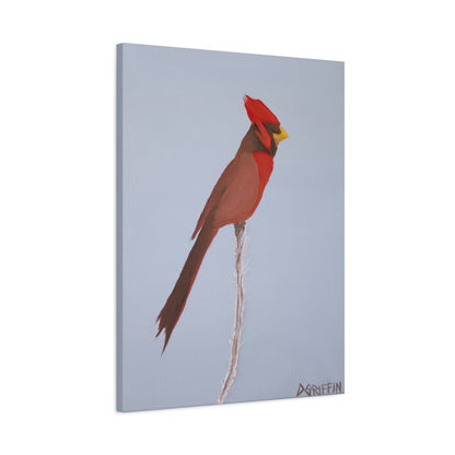 "Crimson Vigil" - Stretched Canvas Wall Decor