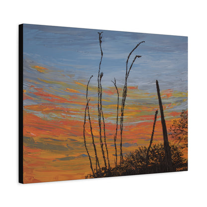 "Sonoran Ember" - Stretched Canvas Wall Decor