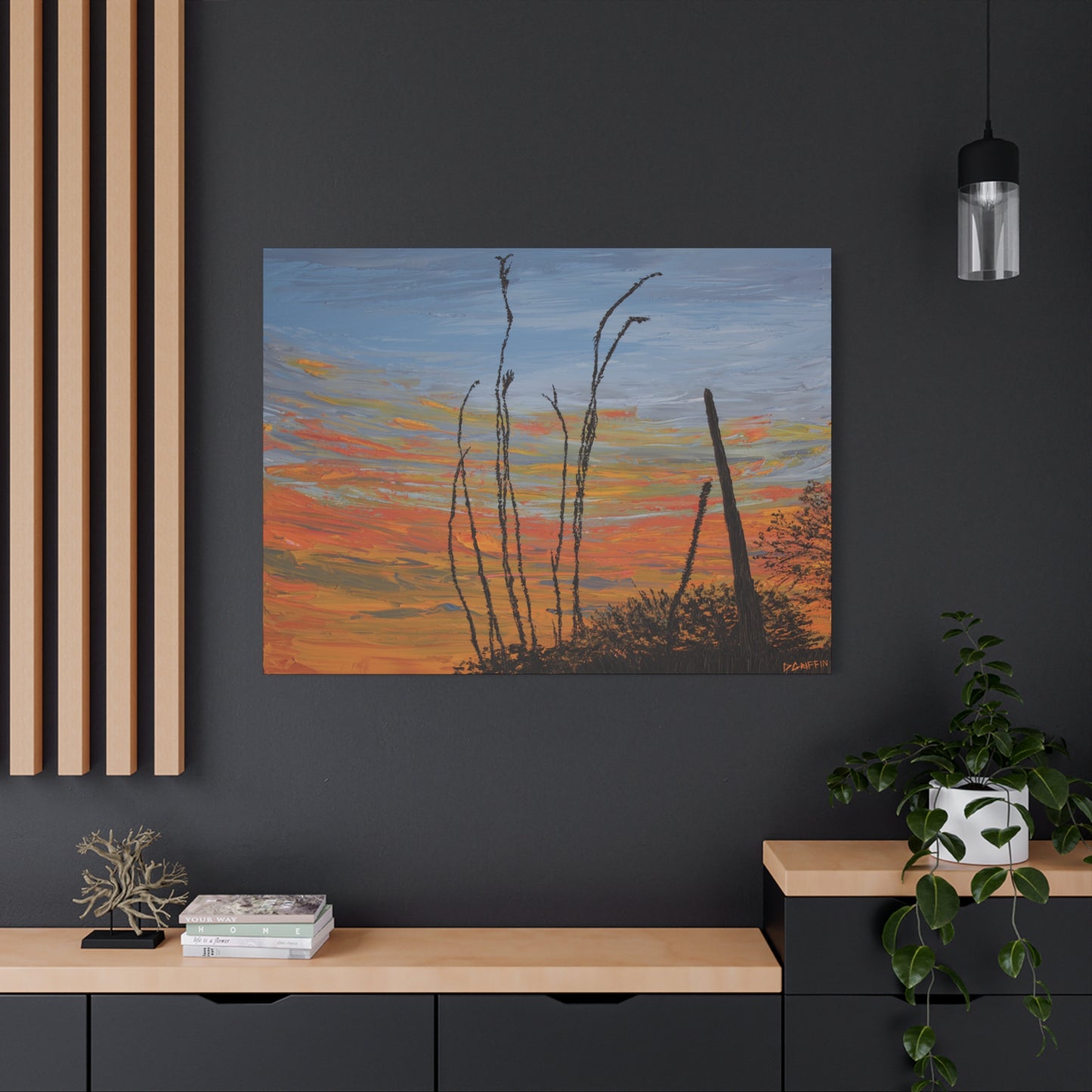 "Sonoran Ember" - Stretched Canvas Wall Decor