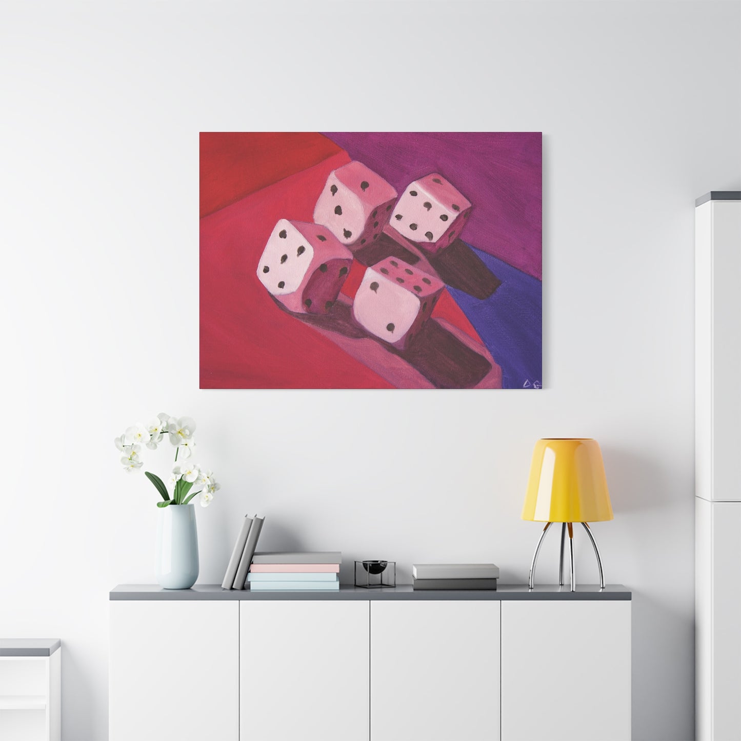 "Facets of Chance" - Stretched Canvas Wall Decor