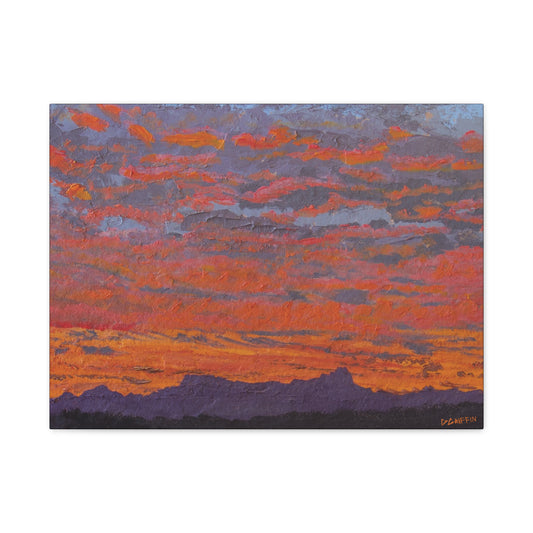 "Sky in Flames" - Stretched Canvas Wall Decor