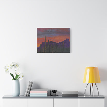 "Violet Peaks" - Stretched Matte Wall Decor