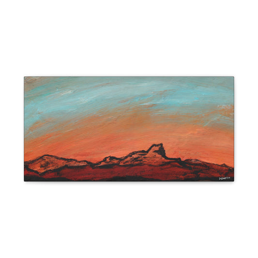 "Silueta Ardiente" - Stretched Canvas Wall Decor