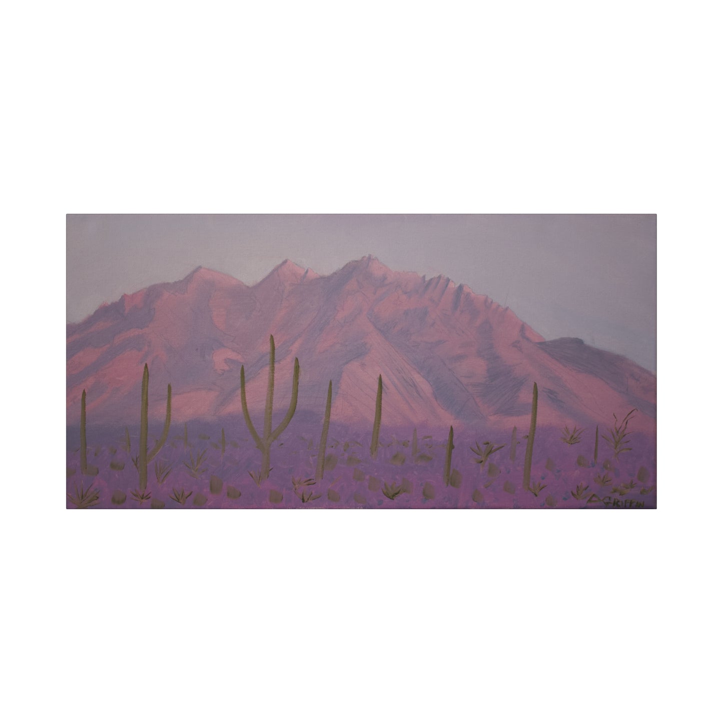 "Montañas de lavanda" - Stretched Canvas Wall Decor