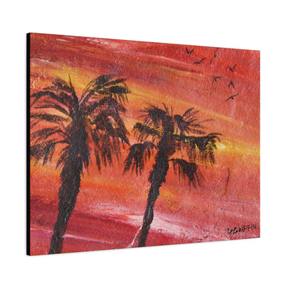 "Tropical Glow"- Stretched Matte Wall Decor
