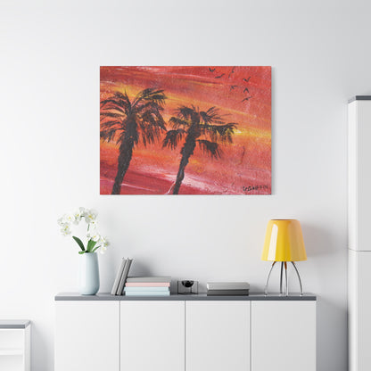 "Tropical Glow"- Stretched Matte Wall Decor
