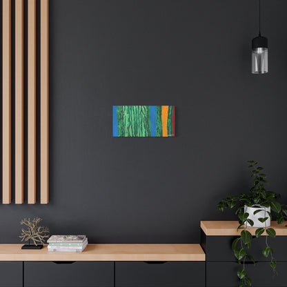 "Saguaro Stripes" - Stretched Canvas Wall Decor