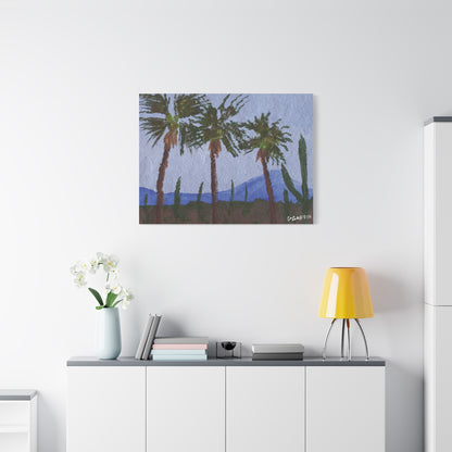 "Desert Palms" - Stretched Canvas Wall Decor