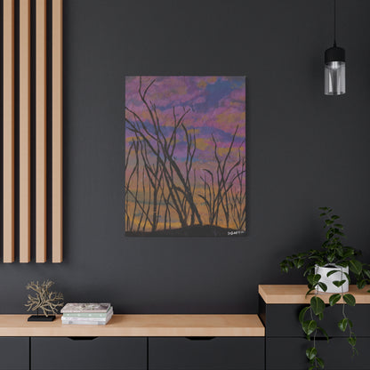 "Sky of Dead Branches" - Stretched Canvas Wall Decor