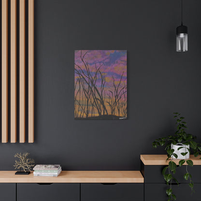 "Sky of Dead Branches" - Stretched Canvas Wall Decor