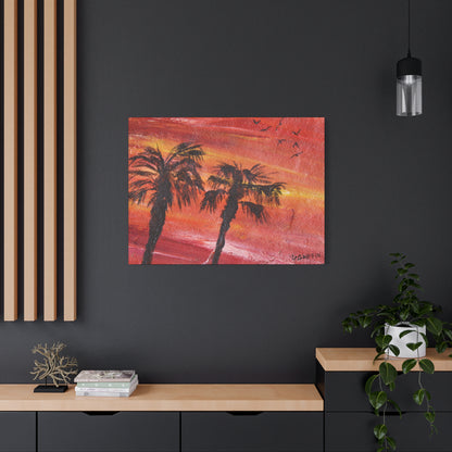 "Tropical Glow"- Stretched Matte Wall Decor