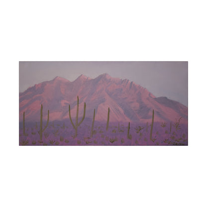 "Montañas de lavanda" - Stretched Canvas Wall Decor