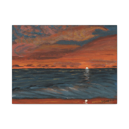 "Hapuna Beach Sunset" - Stretched Canvas Wall Decor