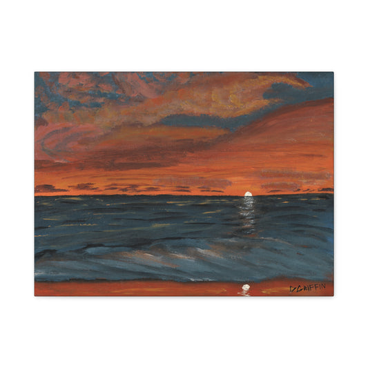 "Hapuna Beach Sunset" - Stretched Canvas Wall Decor