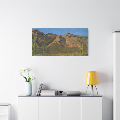 "Saguaro Skyline" - Stretched Canvas Wall Decor