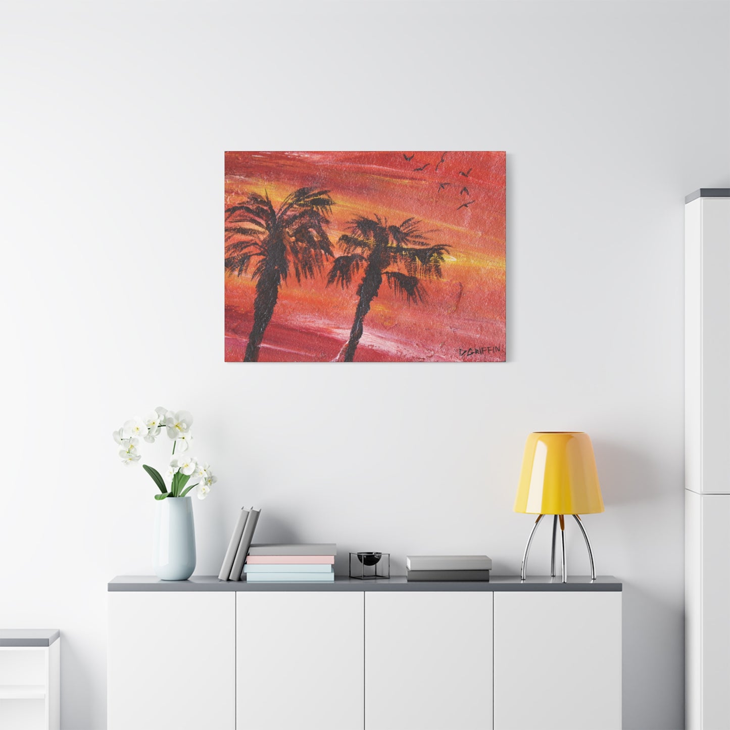 "Tropical Glow"- Stretched Matte Wall Decor