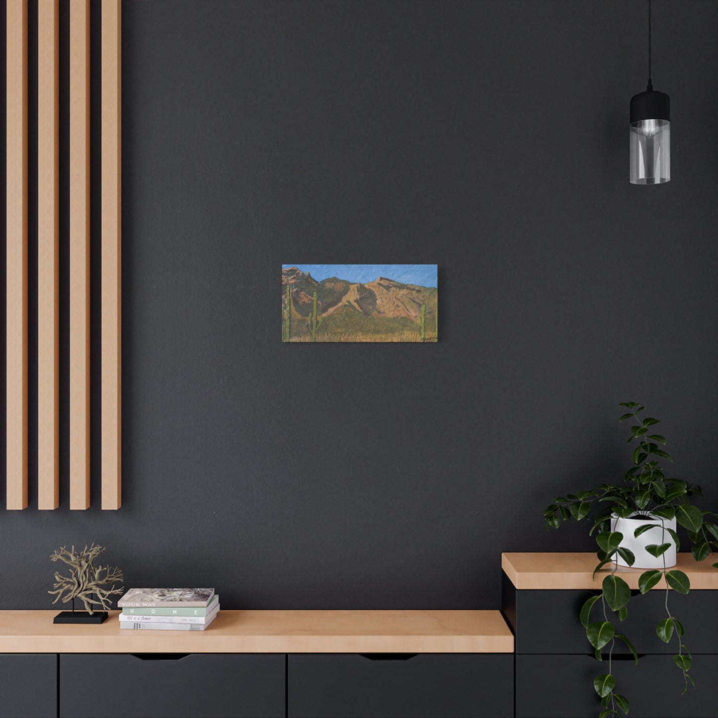 "Saguaro Skyline" - Stretched Canvas Wall Decor