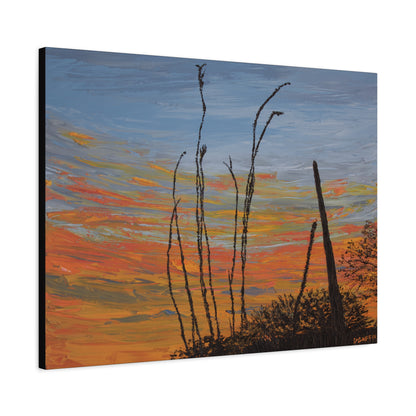 "Sonoran Ember" - Stretched Canvas Wall Decor