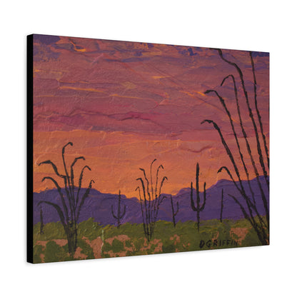 "The Desert's Deep Hour" - Stretched Canvas Wall Decor