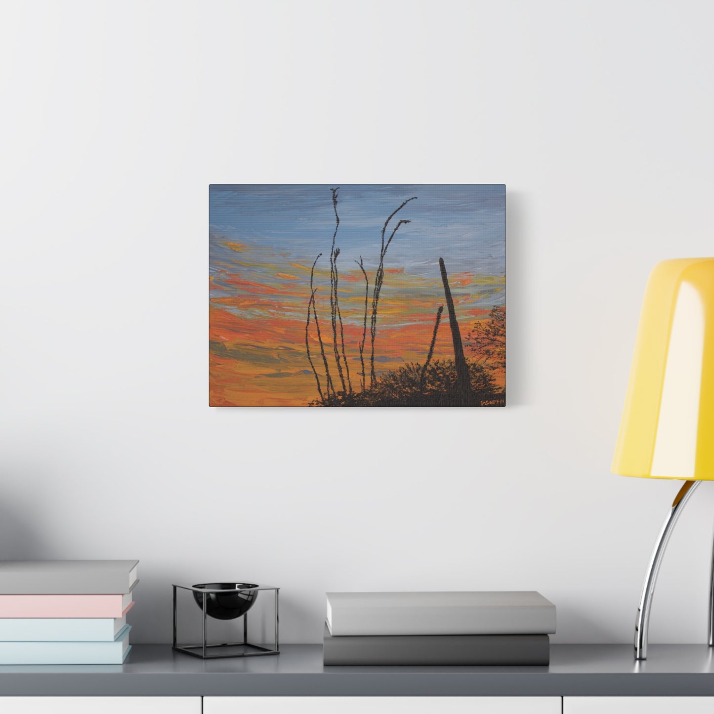"Sonoran Ember" - Stretched Canvas Wall Decor