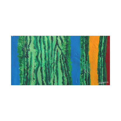 "Saguaro Stripes" - Stretched Canvas Wall Decor