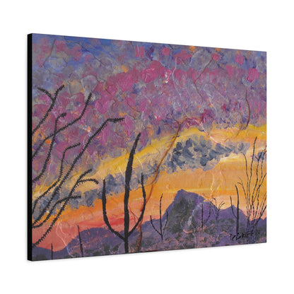 "Monsoon sunset" - Stretched Canvas Wall Decor