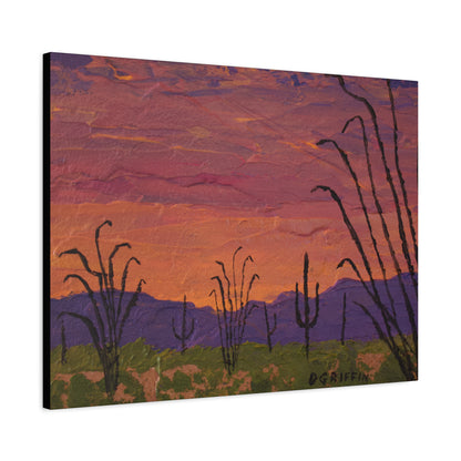 "The Desert's Deep Hour" - Stretched Canvas Wall Decor