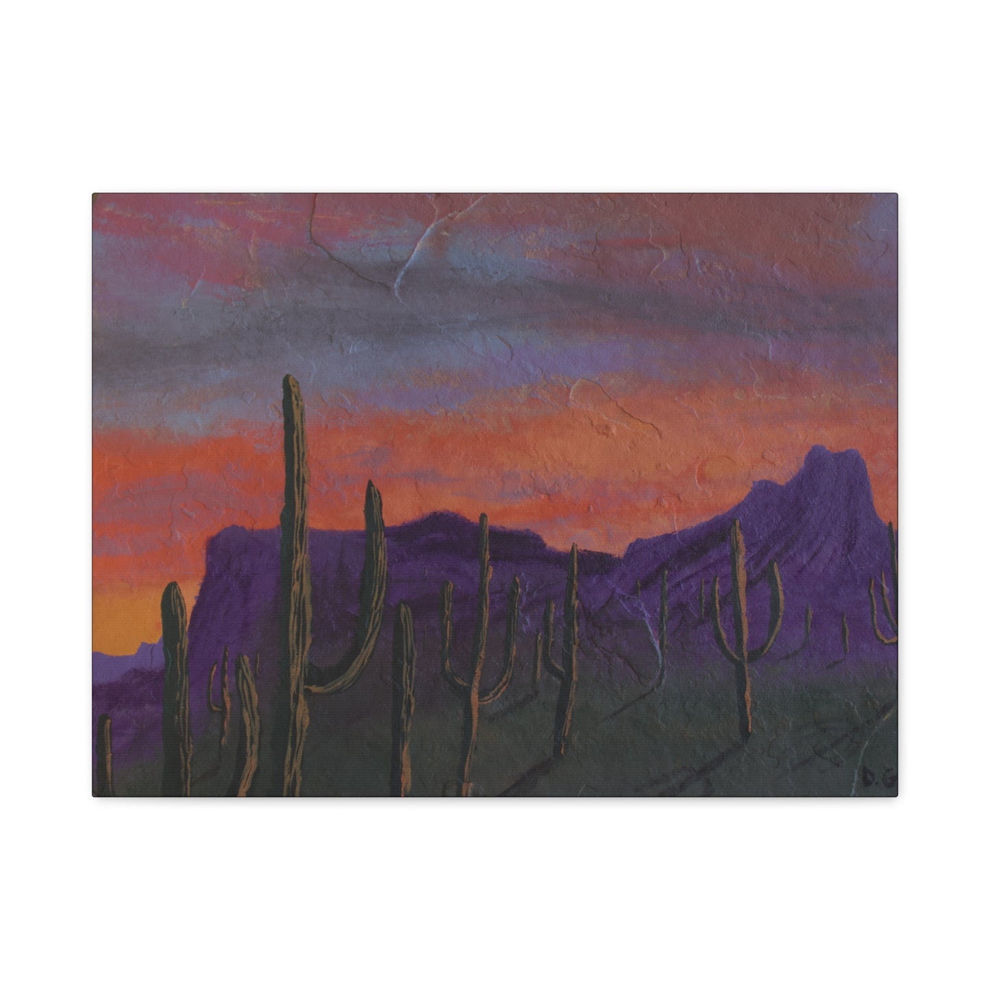 "Violet Peaks" - Stretched Matte Wall Decor