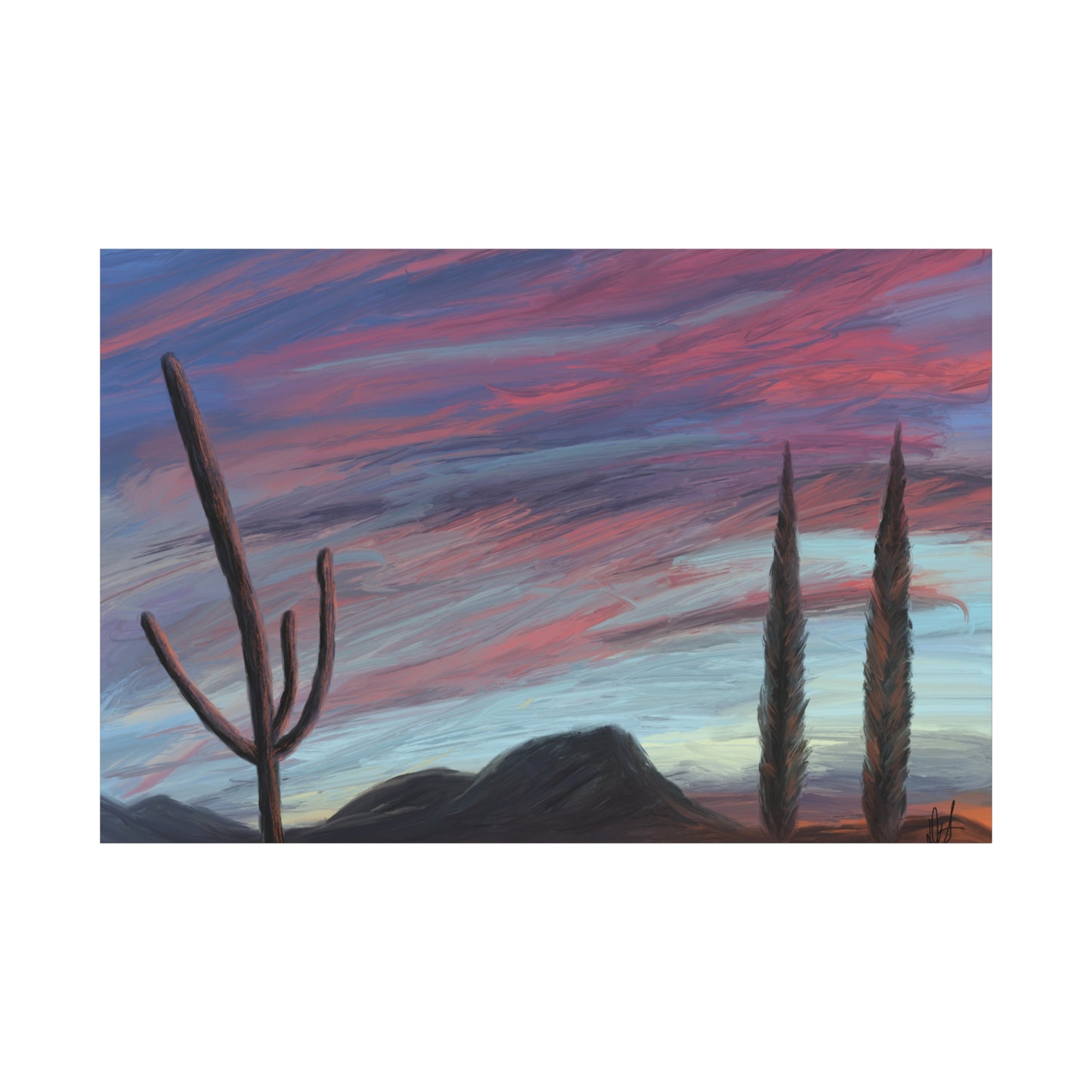 "Desert Dusk" - Stretched Canvas Wall Decor