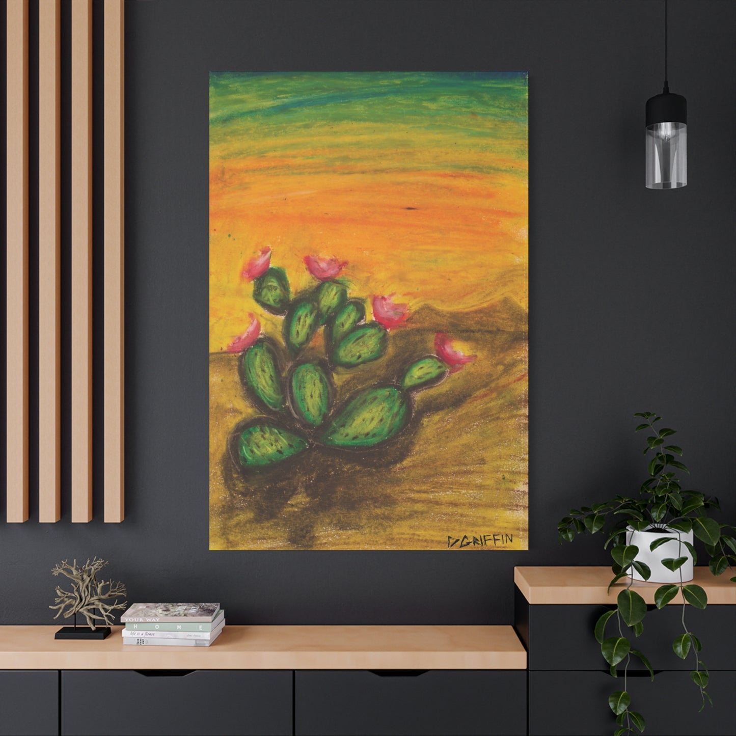 "Prickly Radiance"- Stretched Canvas Wall Decor