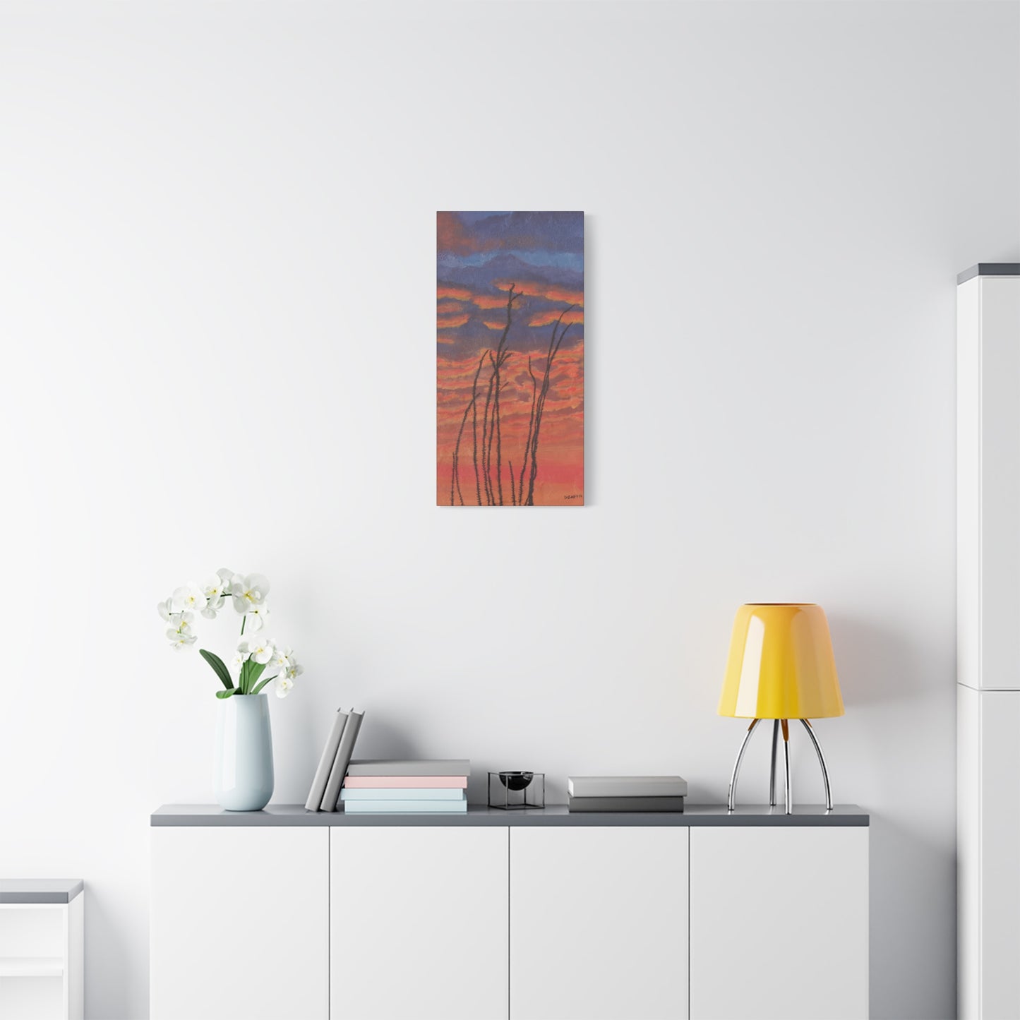 "Great Fire in the Sky" - Stretched Canvas Wall Decor