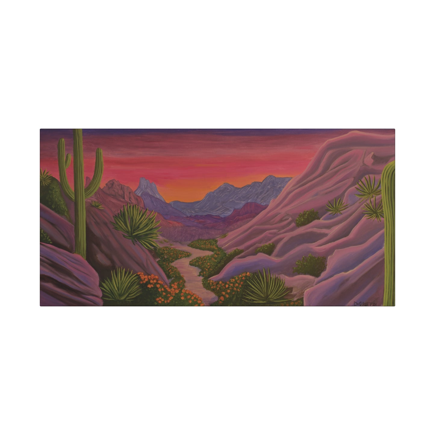 "Desert Radiance" - Stretched Canvas Wall Decor