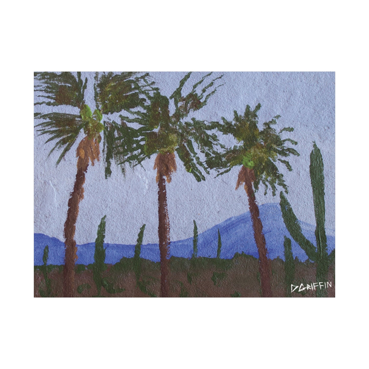 "Desert Palms" - Stretched Canvas Wall Decor