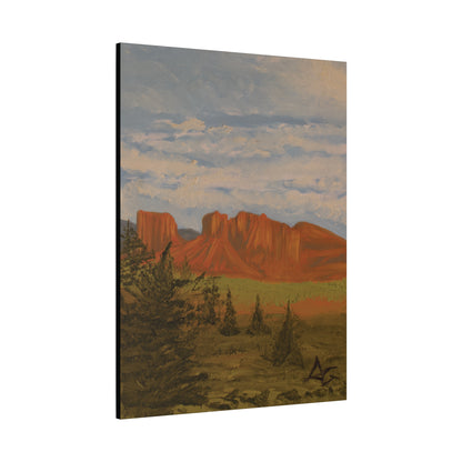 "Crimson Cliffs" - Stretched Canvas Wall Decor